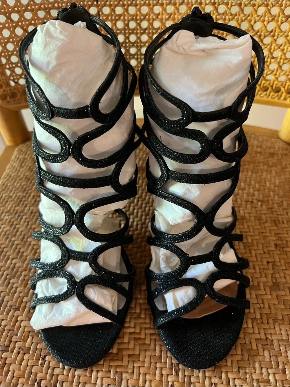Stuart Weitzman Black Strappy High-Heel Sandals - Women